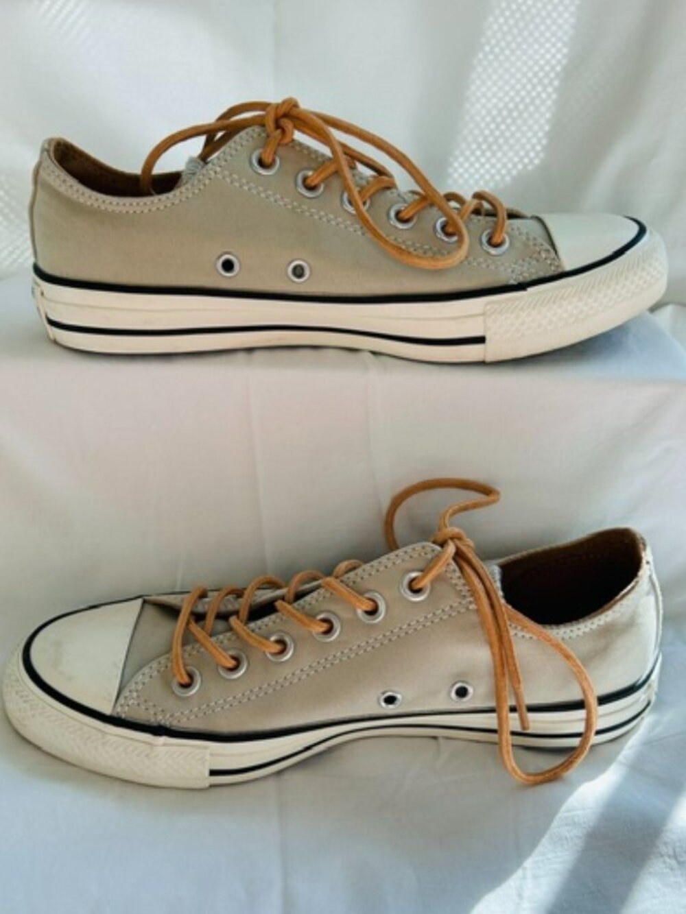 Converse Chuck Taylor All Star Gull Grey Peached Canvas Low Top Sneakers W7 / M5